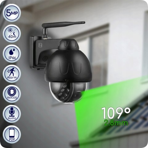 Profesjonalna Kamera Ip P5 Dark 5Mp Wifi Ptz Z Dwustronnym Audio