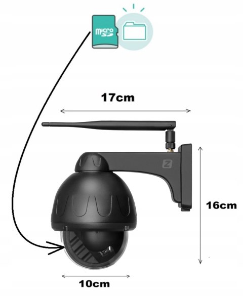 Profesjonalna Kamera Ip P5 Dark 5Mp Wifi Ptz Z Dwustronnym Audio