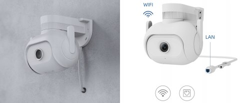 Zewnętrzna Kamera Ip66 Imilab Ec5 3Mp 360° Z Detekcją Ruchu I Wizją Nocną