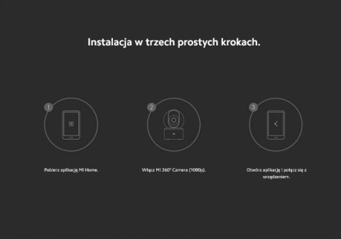 Xiaomi Kamera Wifi Domowa 360° Full Hd 1080P Z Czujnikiem Ruchu Ios Android