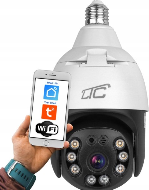 Kamera Bezprzewodowa W Żarówce 5Mp, Monitoring Zewnętrzny Ip65