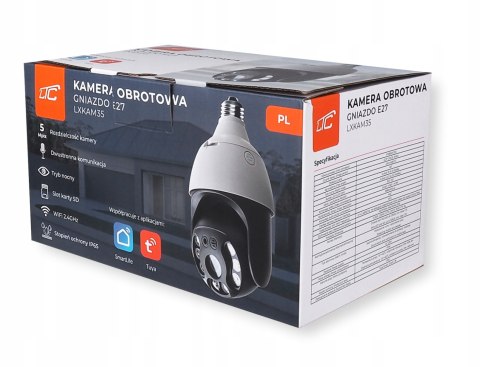 Kamera Bezprzewodowa W Żarówce 5Mp, Monitoring Zewnętrzny Ip65