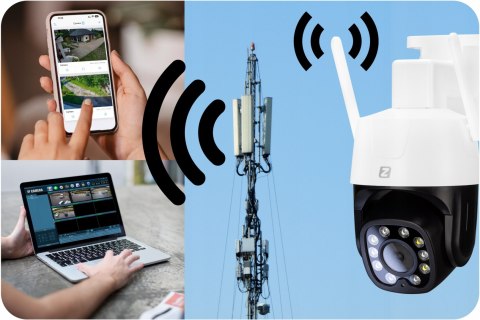 Kamera Ip Gsm 5Mp Z Obrotową Głowicą, Audio, Detekcja Ruchu, 4G Lte