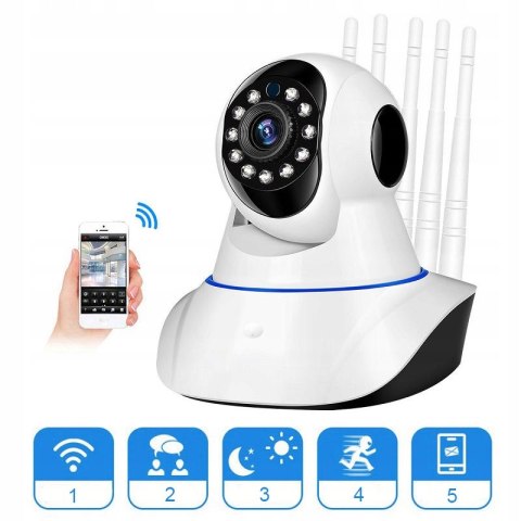 Kamera Ip Panoramiczna 720P Wifi Dwukierunkowa Rozmowa, Tryb Nocny, Rotacja