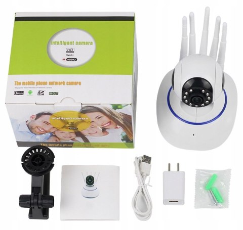 Kamera Ip Panoramiczna 720P Wifi Dwukierunkowa Rozmowa, Tryb Nocny, Rotacja
