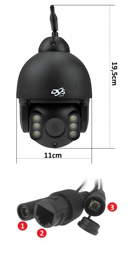 Kamera Ip Wifi 8Mp 4K Z Auto-Trackingiem, Ip66, Dvs-Sdip8040e-Irws