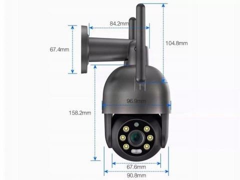 Kamera Ip Wifi Zewnętrzna 8Mp Ultra Hd 4K Z Zoomem 6X, Ip66