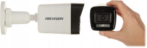 Kamera Ip Zewnętrzna 4Mpx Hikvision Poe 2.8Mm Ip67 Smart Hybrid Light Biała