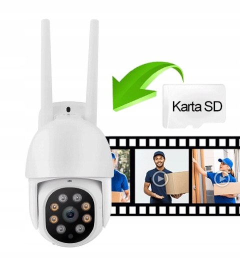 Kamera Ip Zintronic I8 Wifi 8Mp 4K Hd, Ptz, Nocna, Detekcja Ruchu
