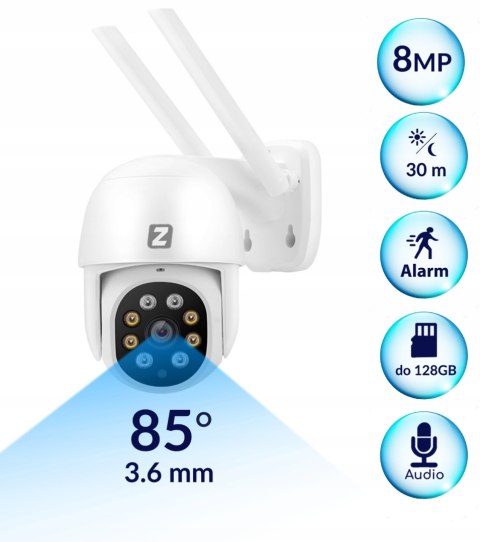 Kamera Ip Zintronic I8 Wifi 8Mp 4K Hd, Ptz, Nocna, Detekcja Ruchu