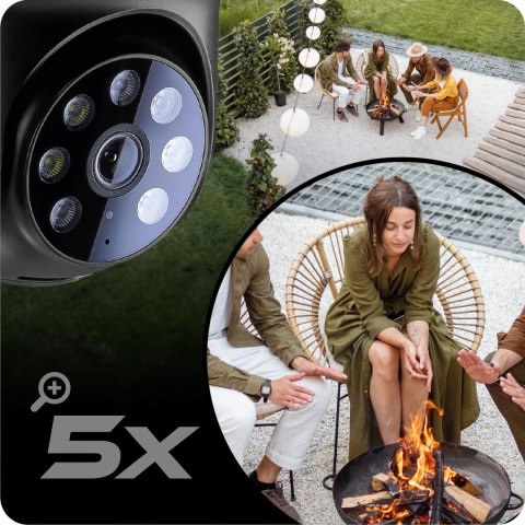 Kamera Obrotowa Ip Wifi 5Mpx Ptz 5X Zoom, Detekcja Osób, Audio Na Żywo