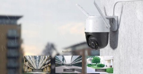 Kamera Wifi 4Mp Ip66 Obrotowa 355° Pochylenie 90° Na Żywo Z Syreną 110Db