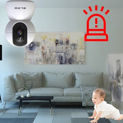 Kamera Wifi Ip 3Mp Obrotowa Z Audio I Detekcją Ruchu, Slot Microsd 128Gb