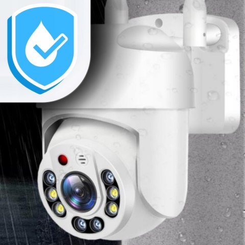 Kamera Wifi Ip Zewnetrzna Full Hd 2Mp Obrotowa Zoom 4X Detekcja Ruchu Białą