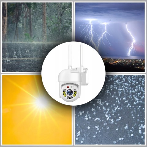 Kamera Wifi Ip Zewnetrzna Full Hd 2Mp Obrotowa Zoom 4X Detekcja Ruchu Białą