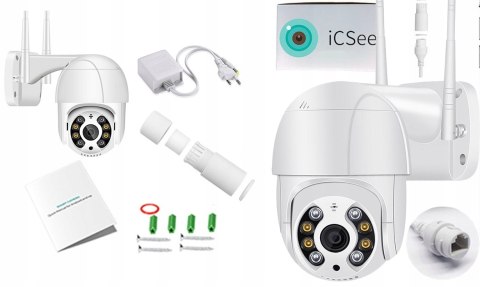 Kamera Zewnętrzna 4K 8Mp Wifi Ptz, Nocna Ir, Detekcja Ruchu, Ip66