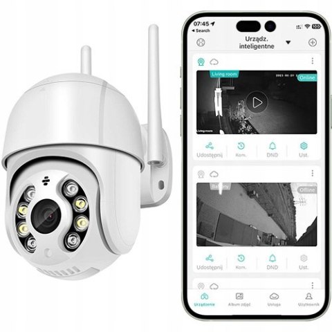 Kamera Zewnętrzna 4K 8Mp Wifi Ptz, Nocna Ir, Detekcja Ruchu, Ip66
