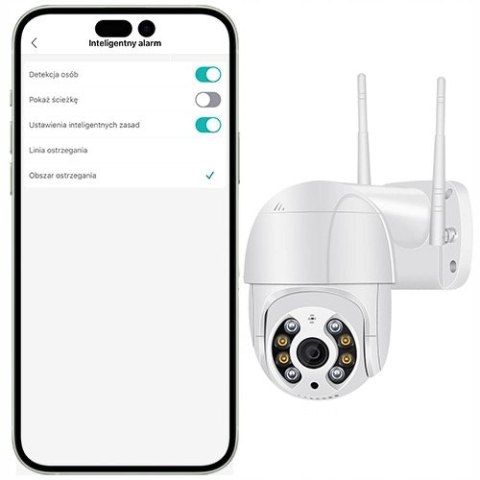 Kamera Zewnętrzna 4K 8Mp Wifi Ptz, Nocna Ir, Detekcja Ruchu, Ip66