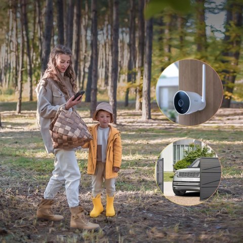Kamera Zewnętrzna Full Hd 3Mp Wifi Tuya Ip66, 105° Kąt, Dwukom. Audio, Ir