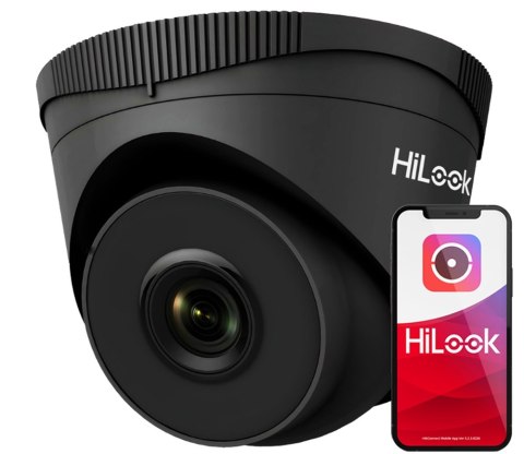 Kopułkowa Kamera Ip 5Mpx Hilook Ipcam-T5 Black Ir30m Poe Ip67 Detekcja Ruchu