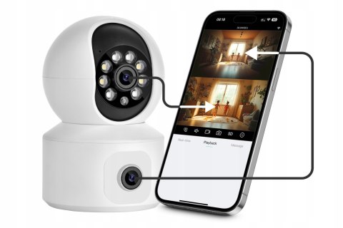 Obrotowa Kamera Ip Wifi 4Mp 2W1 Dwuobiektywowa Do Nani - Ptz I Detekcją
