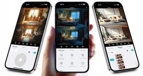 Obrotowa Kamera Ip Wifi 4Mp 2W1 Dwuobiektywowa Do Nani - Ptz I Detekcją