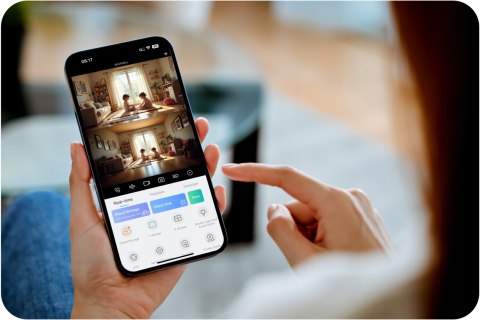 Obrotowa Kamera Ip Wifi 4Mp 2W1 Dwuobiektywowa Do Nani - Ptz I Detekcją
