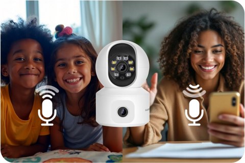 Obrotowa Kamera Ip Wifi 4Mp 2W1 Dwuobiektywowa Do Nani - Ptz I Detekcją