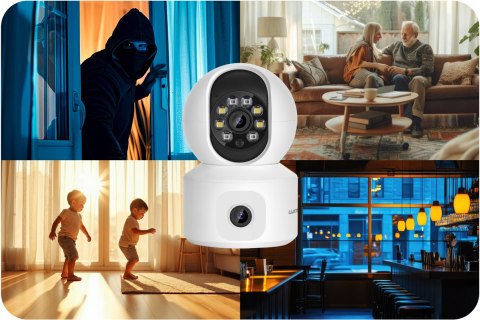Obrotowa Kamera Ip Wifi 4Mp 2W1 Dwuobiektywowa Do Nani - Ptz I Detekcją