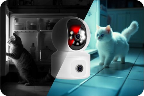Obrotowa Kamera Ip Wifi 4Mp 2W1 Dwuobiektywowa Do Nani - Ptz I Detekcją