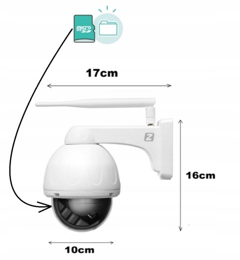 Profesjonalna Kamera Ip Zintronic Ptz 5Mp Wi-Fi Z Sony Imx335, Ip66