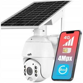 Zewnętrzna Kamera Ip 4G Solarna 4Mp Pir Ai Z Baterią 15600Mah I Dźwiękiem