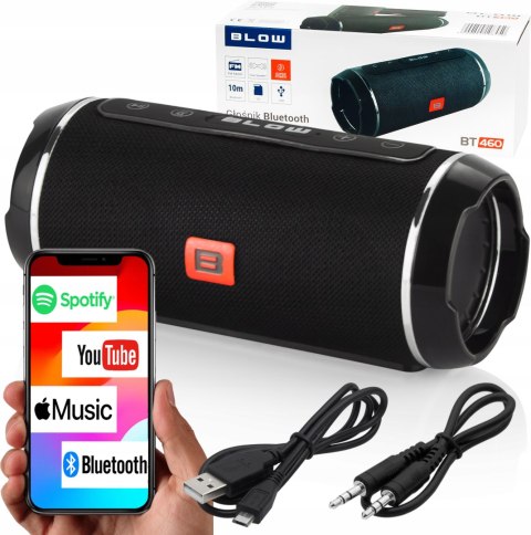 Głośnik Bluetooth Blow Czarny 2X10w Radio Fm Usb Aux Microsd 2000Mah