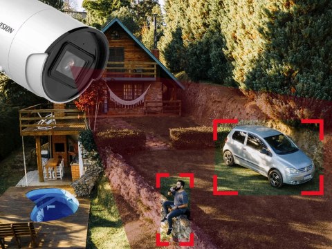 Hikvision 8Mpx Kamera Ip Acusense Poe 2.8Mm Ir40m Slot Sd Ip67 Darkfighter