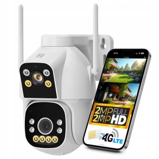 Kamera Ip 2X2mpx Gsm 4G Lte Z Dźwiękiem, Detekcją Ruchu, Ip66