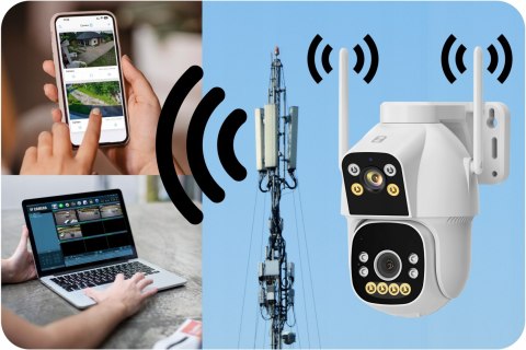 Kamera Ip 2X2mpx Gsm 4G Lte Z Dźwiękiem, Detekcją Ruchu, Ip66