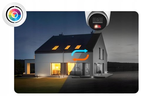 Kamera Ip 6Mp Dual Light 3200X1800 Poe Ip67 Z Mikrofonem 2,8Mm 30M Ir+Led