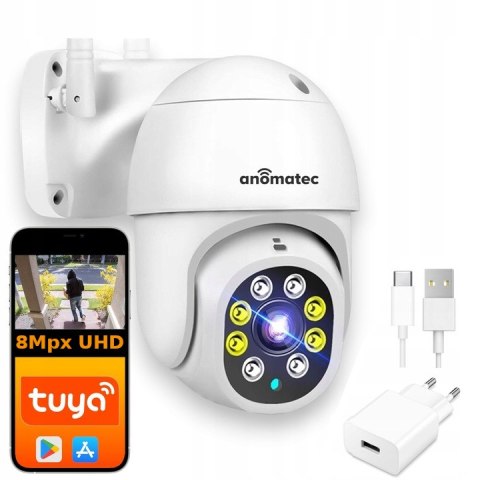 Kamera Ip Bezprzewodowa 8Mpx 4K Tuya Smart - Obrotowa, Led, Detekcja Ruchu