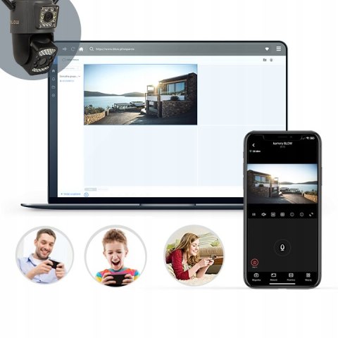 Kamera Ip Blow H-332-B Wifi 2Mp Z Obrotem, Zoom I Audio Dwukierunkowym