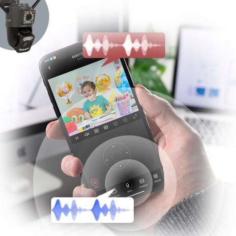 Kamera Ip Blow H-332-B Wifi 2Mp Z Obrotem, Zoom I Audio Dwukierunkowym