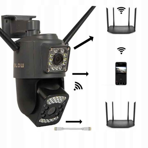 Kamera Ip Blow H-332-B Wifi 2Mp Z Obrotem, Zoom I Audio Dwukierunkowym
