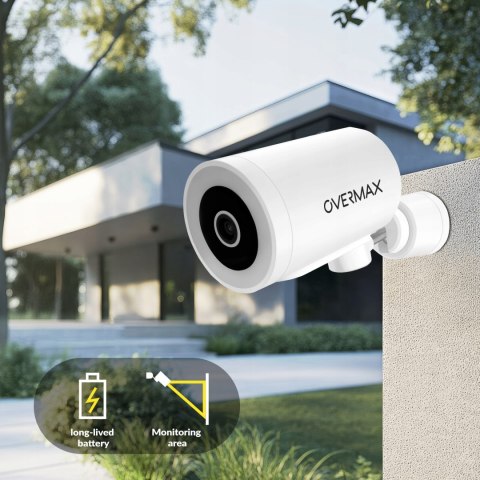 Kamera Ip Bullet Zewnętrzna 4Mp Obrotowa 350° Podgląd Na Żywo I Alarm Biała