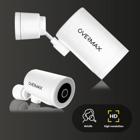 Kamera Ip Bullet Zewnętrzna 4Mp Obrotowa 350° Podgląd Na Żywo I Alarm Biała