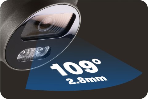 Kamera Ip Poe 8Mpx 4K Uhd 2.8Mm Audio Ip67 Dual Light, Do Monitorowania