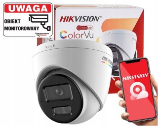 Kamera Ip Wewnętrzna Kopułowa Hikvision 6Mpx Poe, Colorvu, Smart Md, Biała