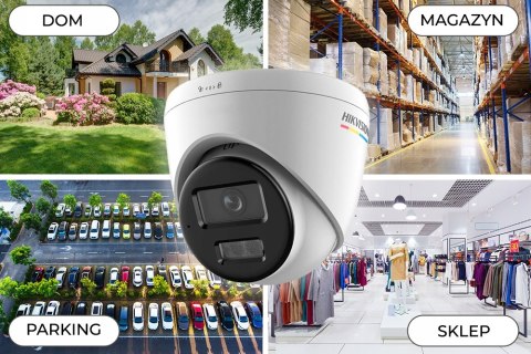 Kamera Ip Wewnętrzna Kopułowa Hikvision 6Mpx Poe, Colorvu, Smart Md, Biała