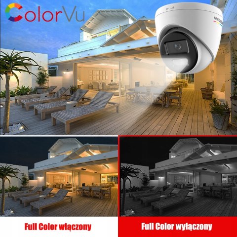 Kamera Ip Wewnętrzna Kopułowa Hikvision 6Mpx Poe, Colorvu, Smart Md, Biała