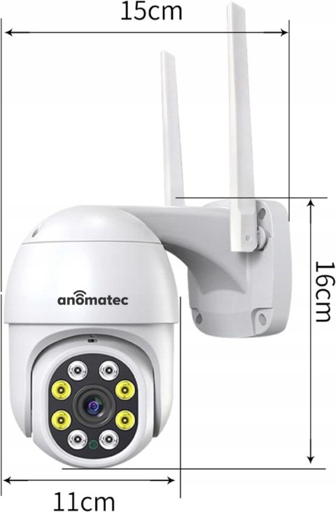 Kamera Obrotowa Wifi Zewnętrzna 4Mp Ip63 Nocny Podgląd 25M Zoom X4 Tuya
