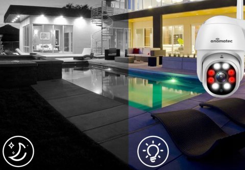 Kamera Obrotowa Wifi Zewnętrzna 4Mp Ip63 Nocny Podgląd 25M Zoom X4 Tuya