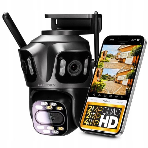 Kamera Ptz Luxtorn Ics224tl - 3 Obiektywy, 4Mp, Ip65, Wifi, Audio